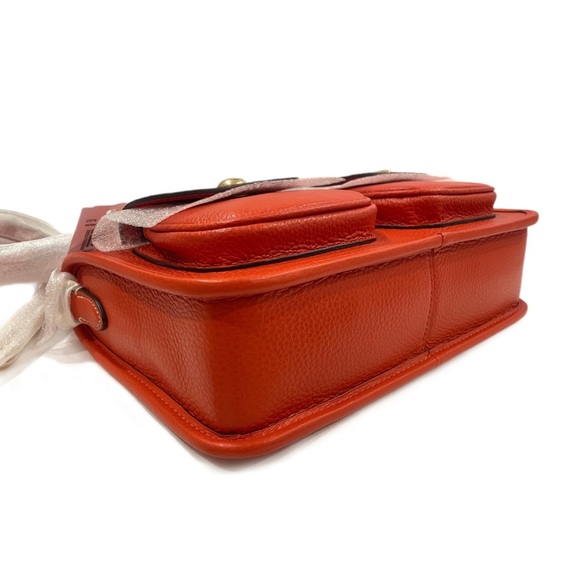 COACH Pennie Crossbody With Coin Case Gold/Mango Leather Style C5778 - Picture 11 of 14